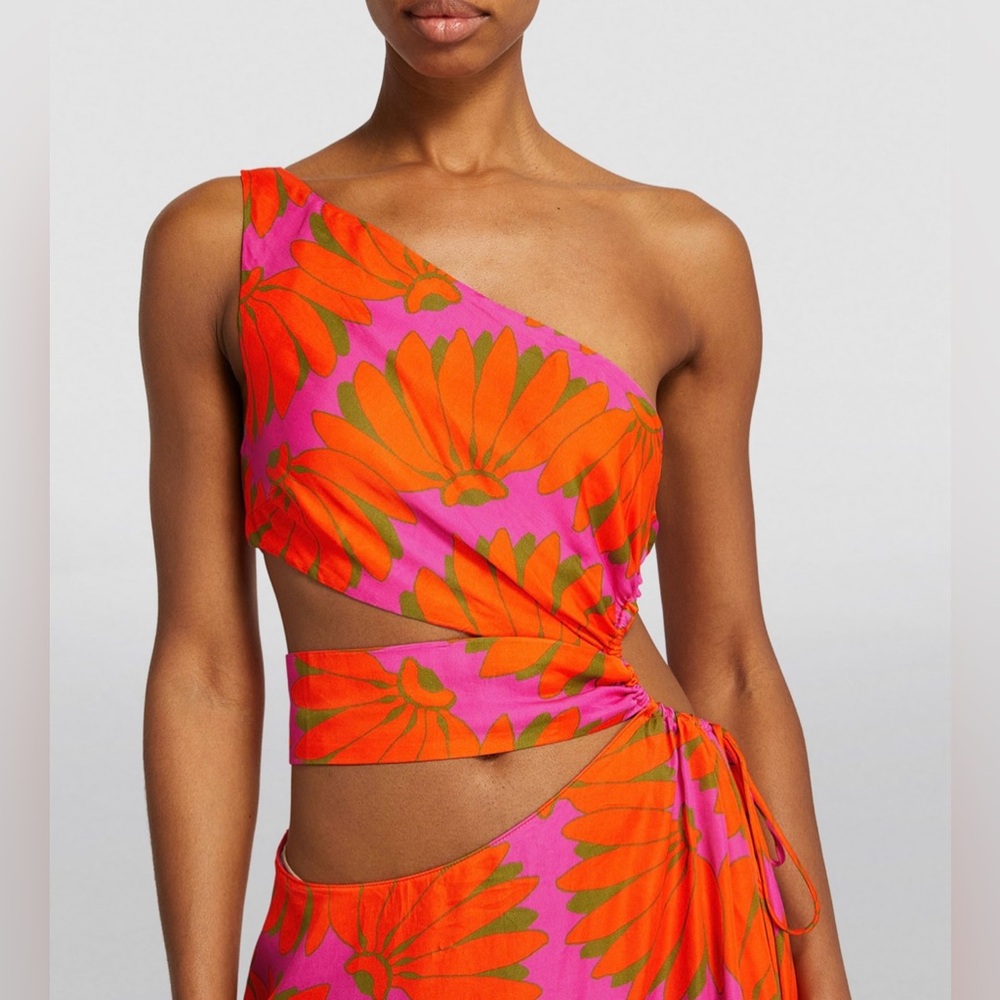 One shoulder midi dress